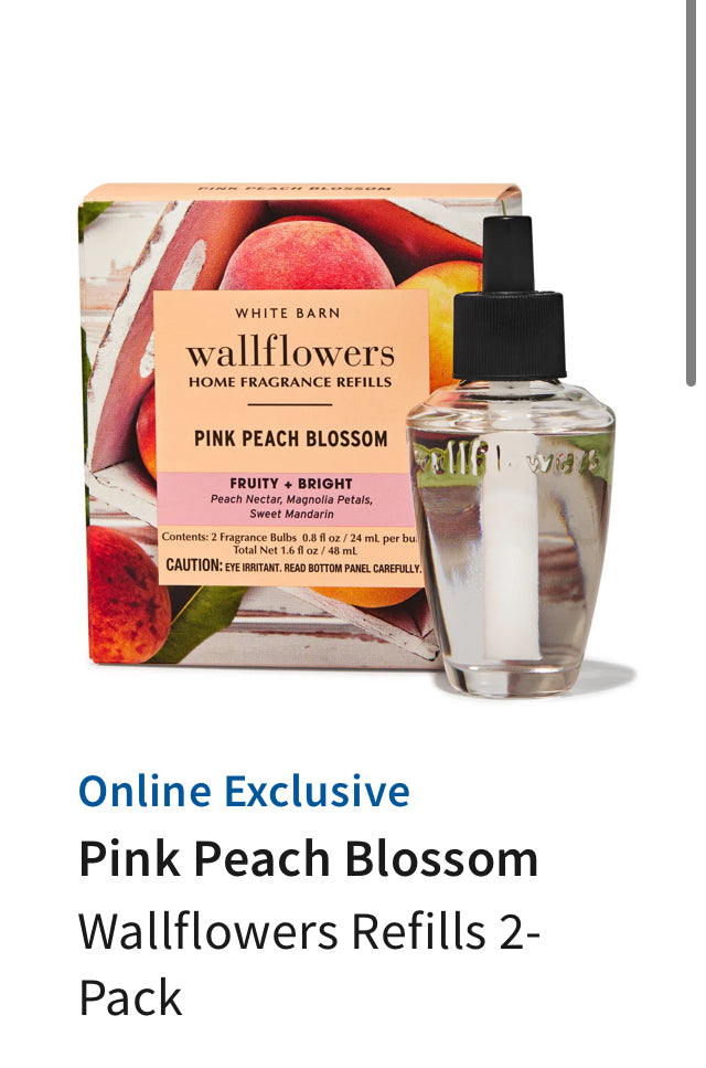 Wallflower 2-pack BBW Pink Peach Blossom