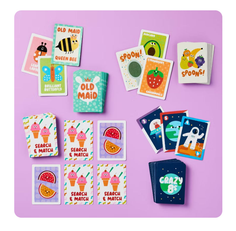 Family Card Games Favorites - Gigglescape™: Classic Playing Cards, 2-6 Players, Ages 4+, Social & Memory Skills