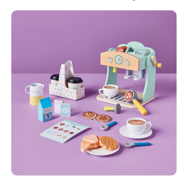 SOBRE PEDIDO Coffee Shop Play Set - Gigglescape™: Pretend Kitchen Accessories, Creative Thinking, 27 Pieces, Ages 3+