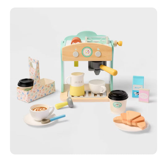 SOBRE PEDIDO Coffee Shop Play Set - Gigglescape™: Pretend Kitchen Accessories, Creative Thinking, 27 Pieces, Ages 3+