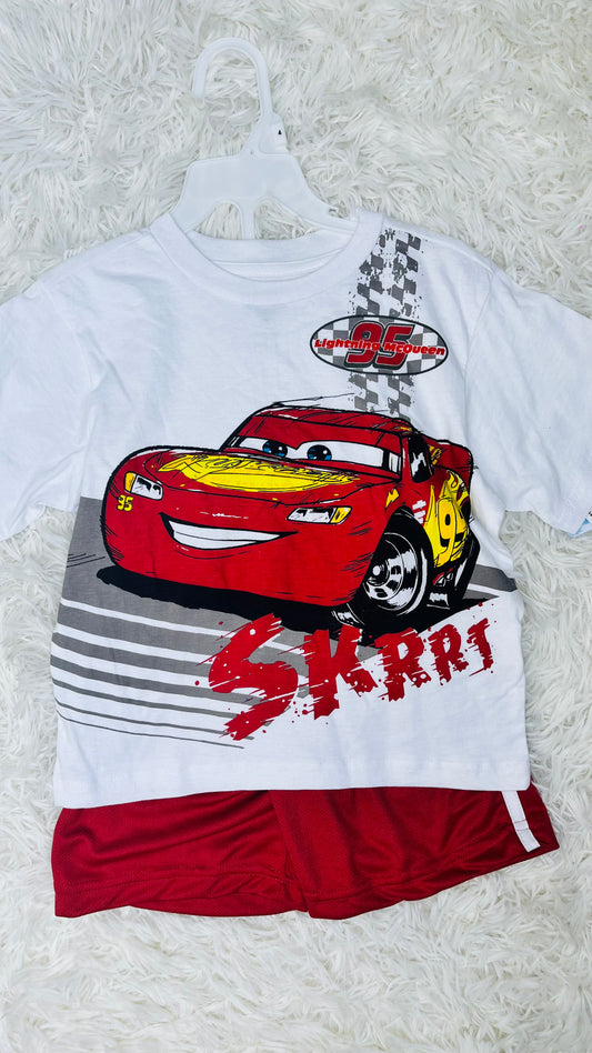 Conjunto 2 piezas short Rayo McQueen Disney 4 años