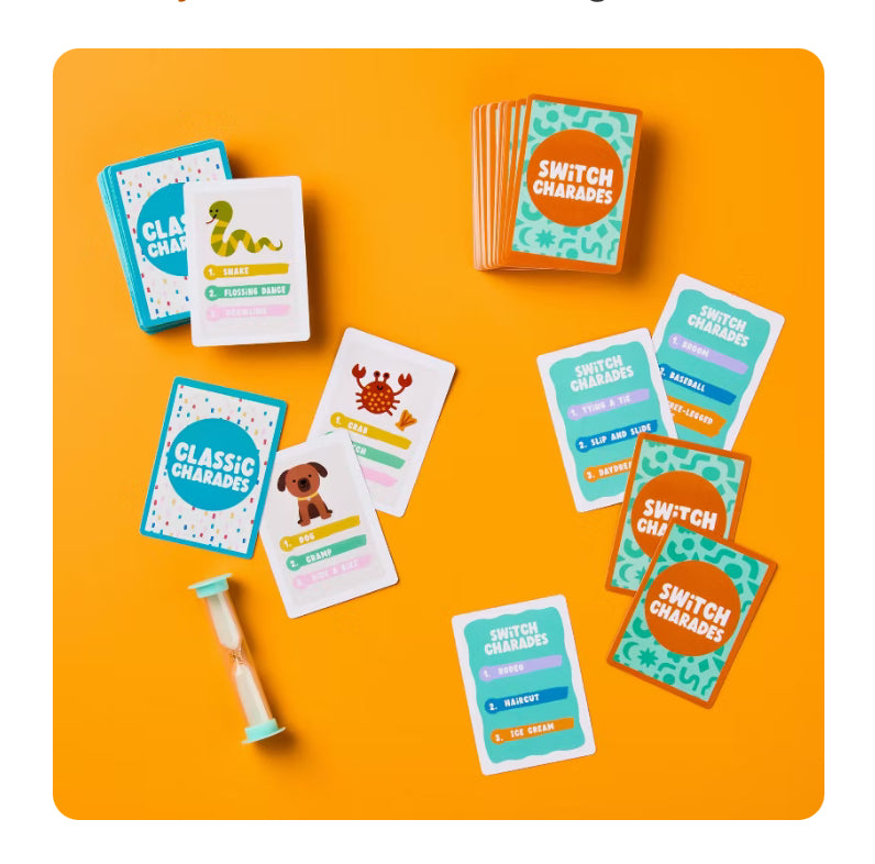 Family Charades Game - Gigglescape™: Card & Board Games, Creative Social Skills, 3+ Players