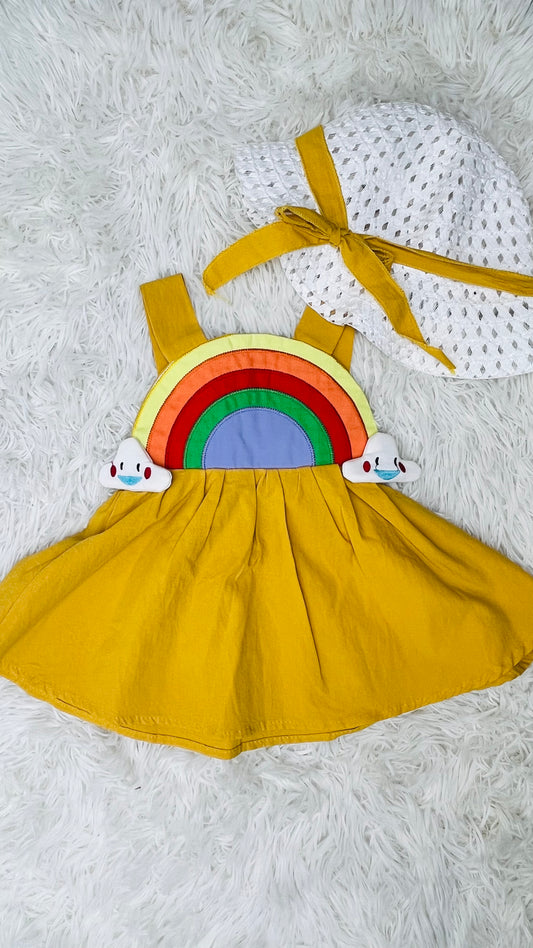 Vestido Arcoíris amarillo de Importación 6 meses