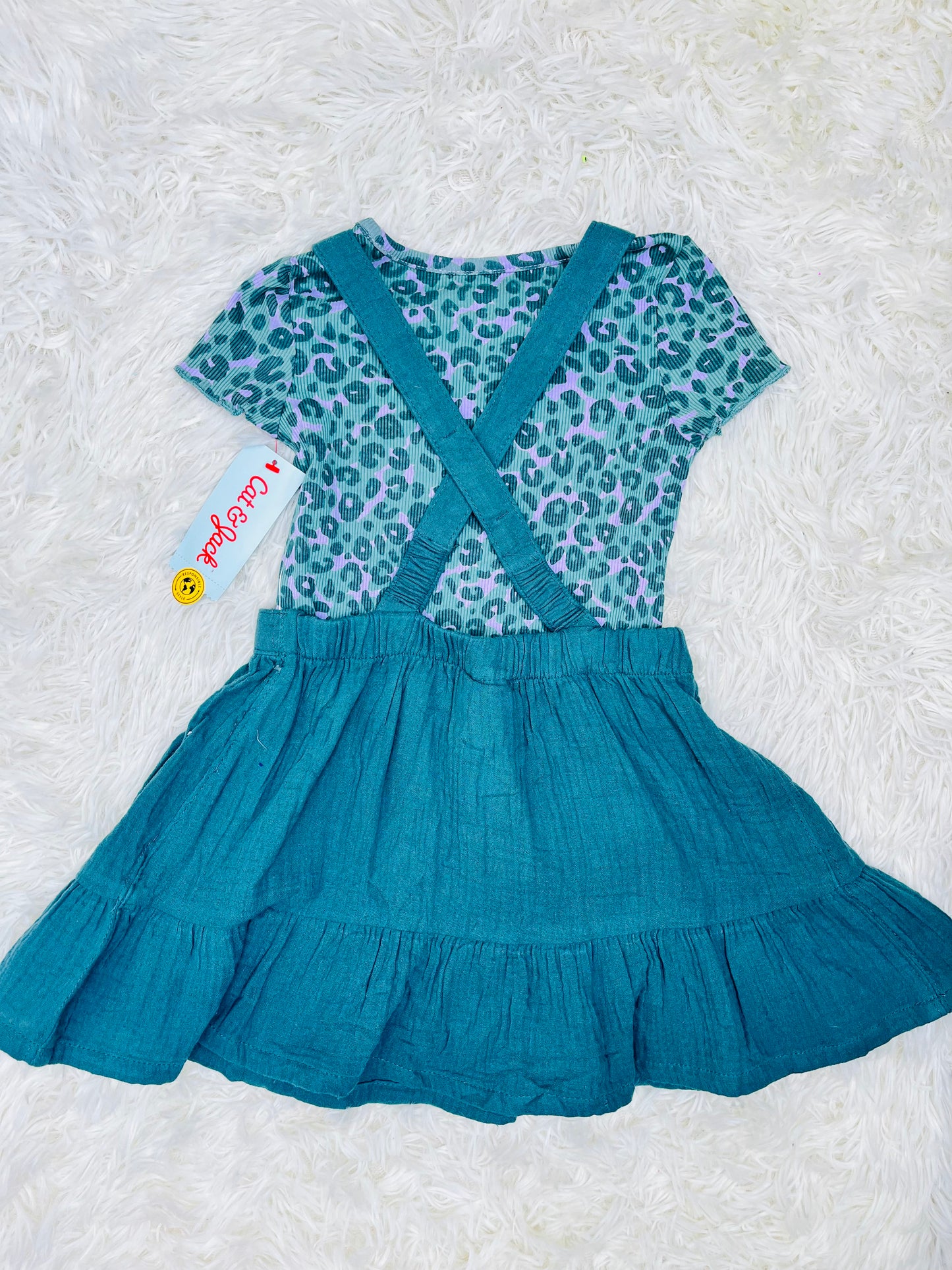 Vestido Cat&Jack Animal print verde 3 años
