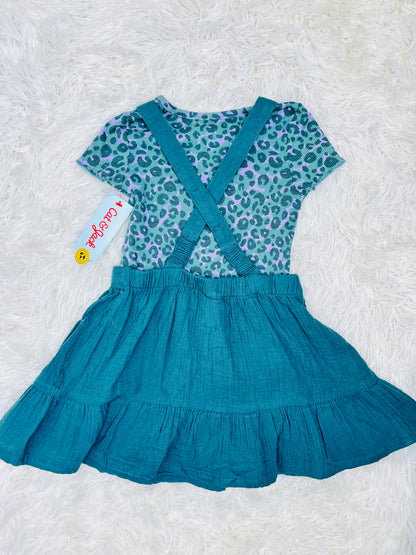 Vestido Cat&Jack Animal print verde 3 años