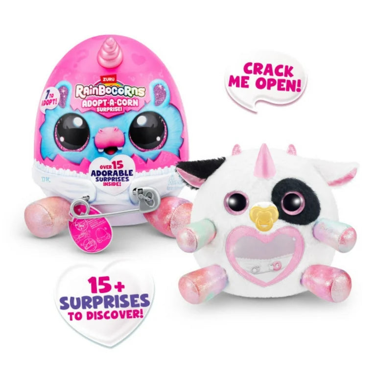 Adopt-A-Corn Surprise by ZURU Plush Toy, Collectible Plush, Baby, Surprise Eggs for Girls & Children