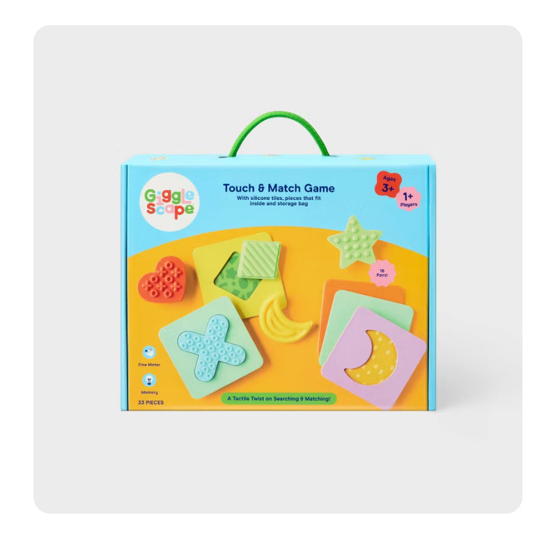 Touch & Match Game - Gigglescape™: Educational Board Game for Kids, Shapes & Colors, Ages 3+