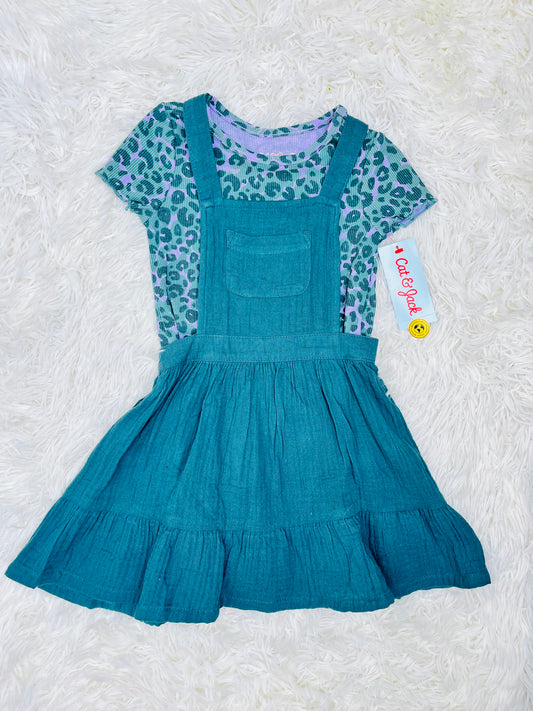 Vestido Cat&Jack Animal print verde 3 años