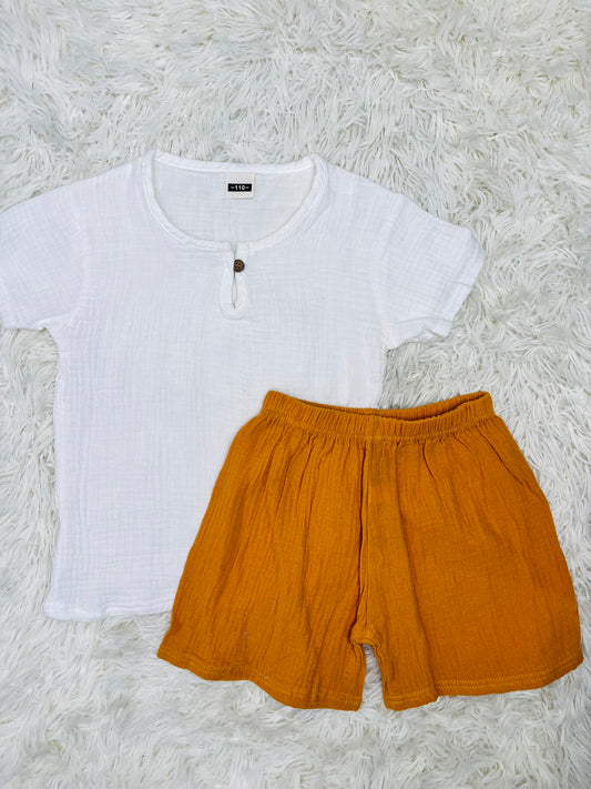 Conjunto 2 piezas de Importación Blanco/Café 4 años