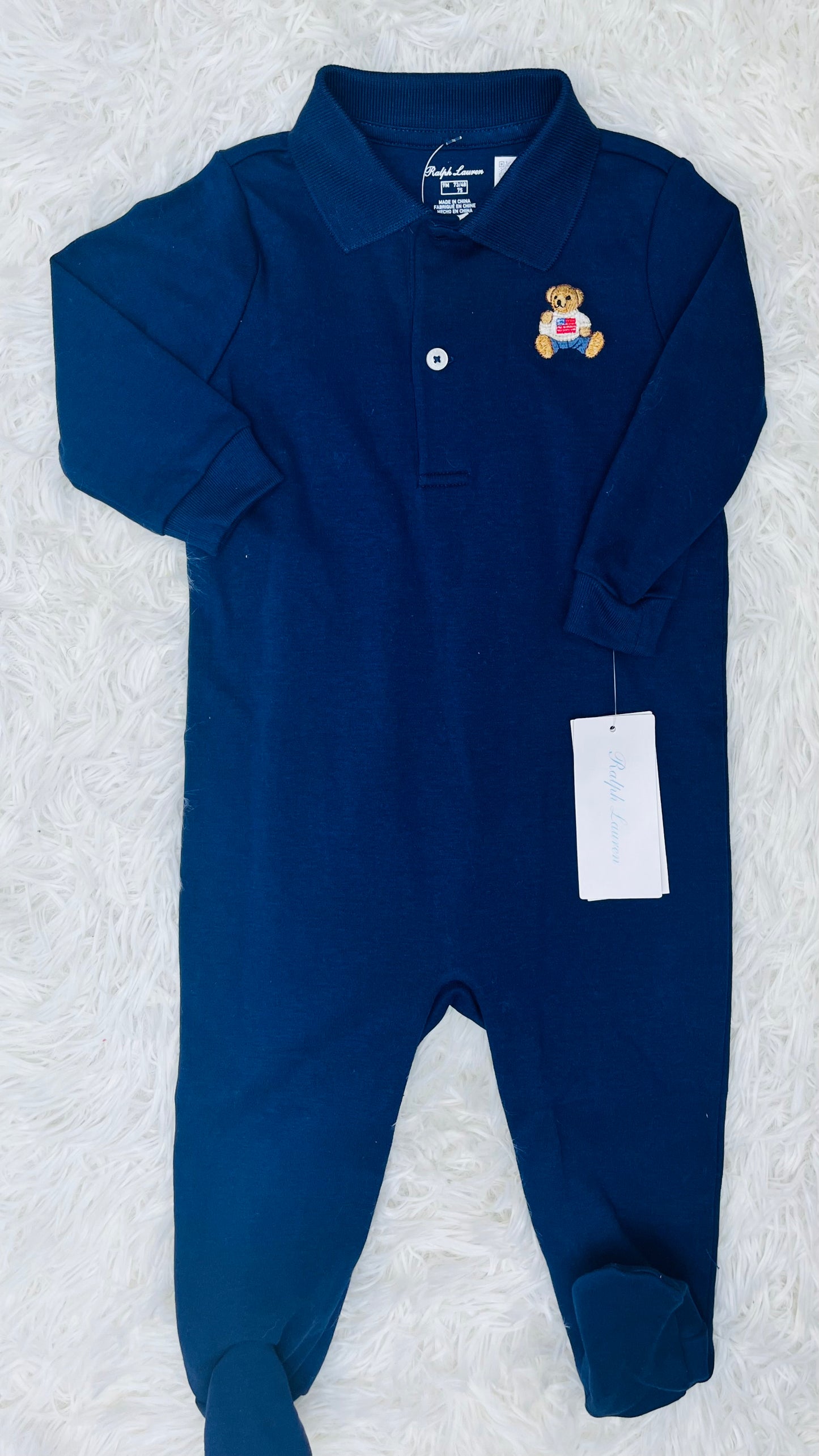 Mameluco Azul Polo Ralph Lauren 9 meses