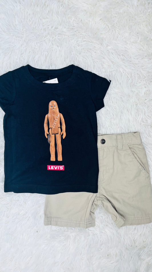 Conjunto armado 2 piezas Levi’s+Calvin Klein 24 meses