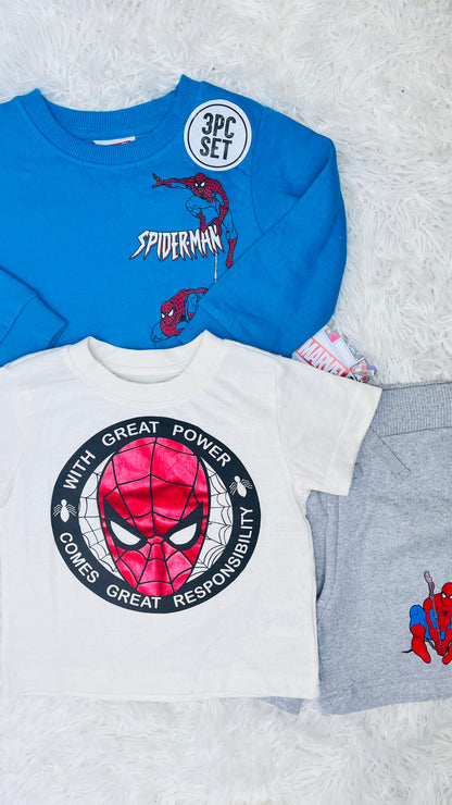 Conjunto 3 piezas Spiderman Marvel 2 años