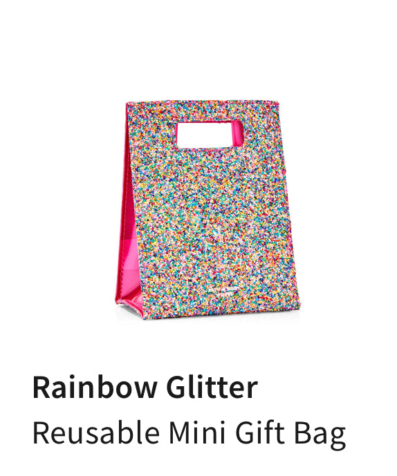 Reusable Mini Gift bag BBW rainbow Glitter