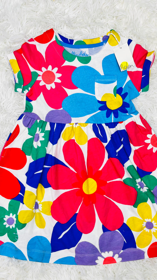 Vestido flores Mini Boden 6 años