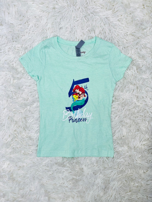 Camiseta La Sirenita Birthday 4 años