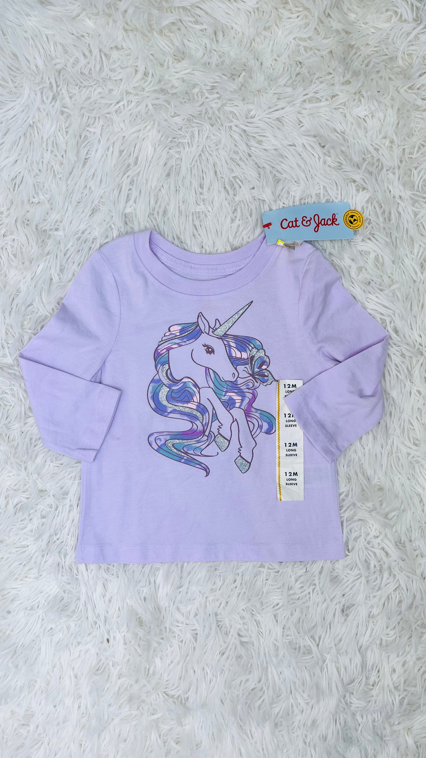 Camiseta manga larga Unicornio Cat&Jack 12 meses