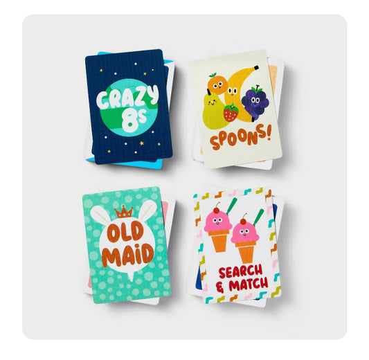 Family Card Games Classics - Gigglescape™: Kids Playing Cards, Classic Board Games, 2-6 Players, Ages 4+