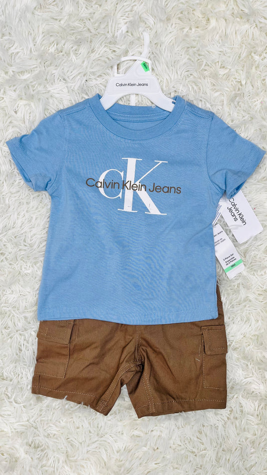 Conjunto 2 piezas azul Calvin Klein 18 meses