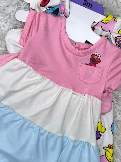 Set de 2 vestidos Sesame Street 3 meses