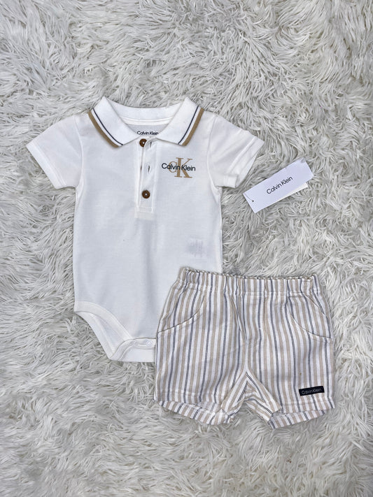 Conjunto Calvin Klein 2 piezas 6 meses, 12 meses, 18 meses, 2 años