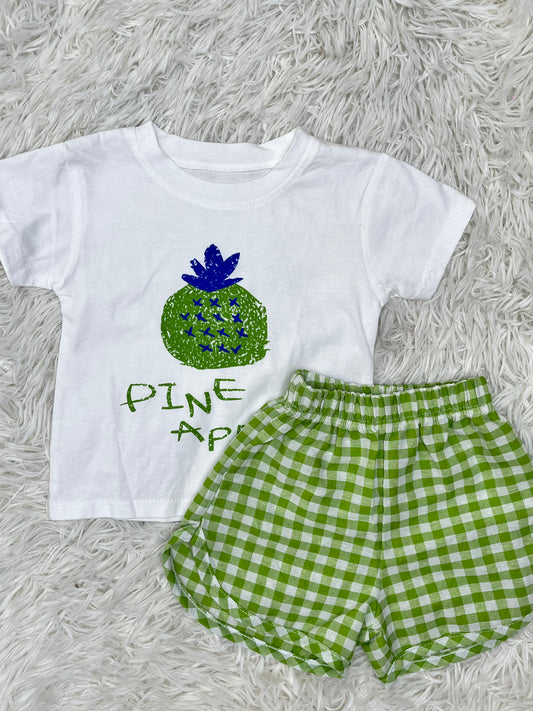 Conjunto 2 piezas de Importación Piña verde 12 meses